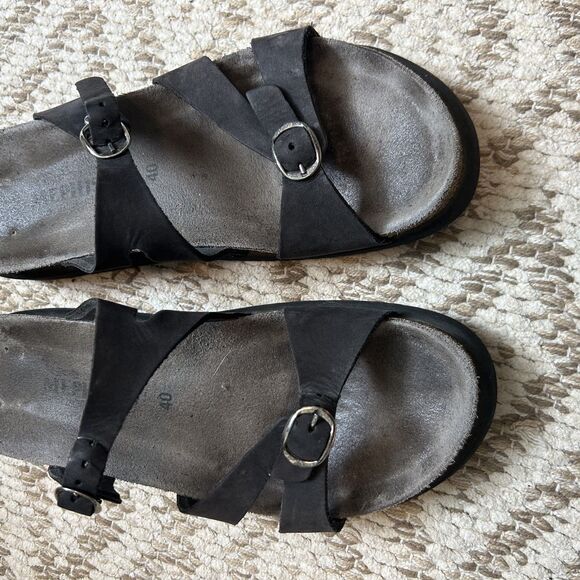 Mephisto Womens Sandals Size 40 Open-toe Black Casual Slip-on - Picture 3 of 11
